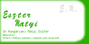 eszter matyi business card